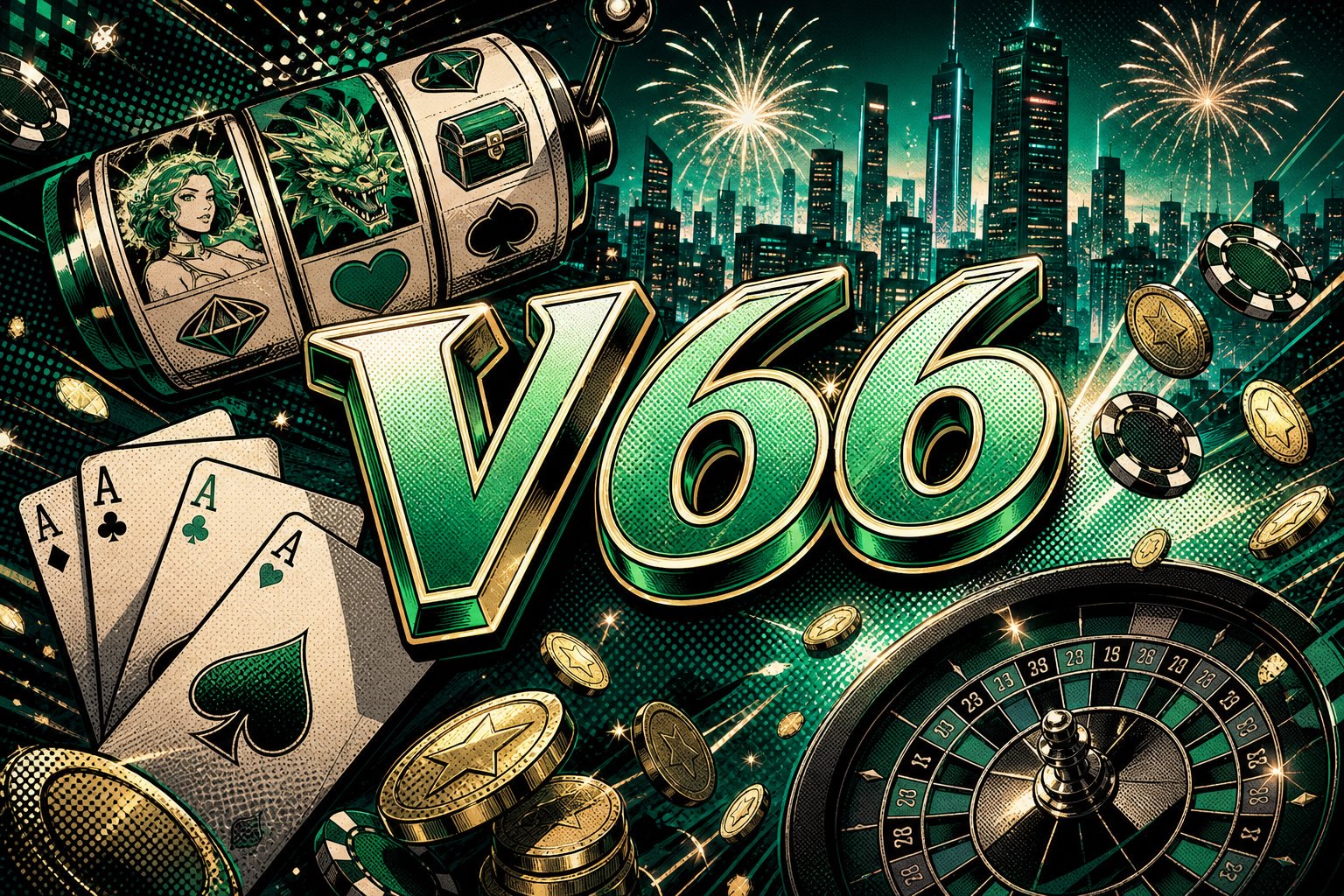 Tampilan beranda V66 dengan bonus koin gratis dan hadiah pendaftaran