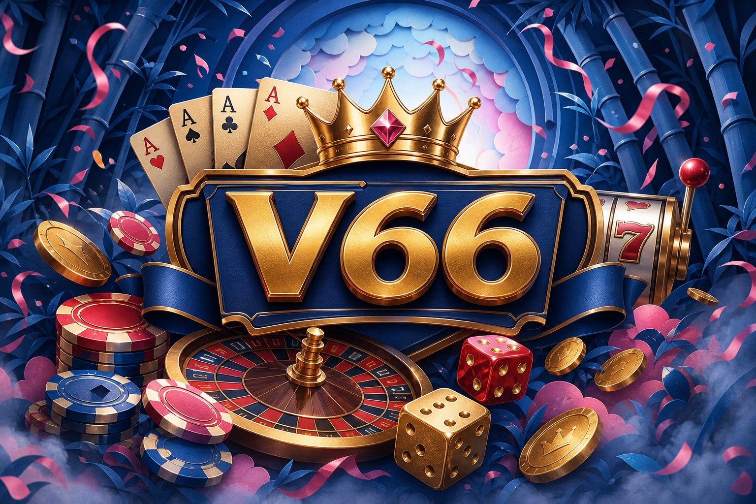 Halaman akun V66 dengan pilihan klaim hadiah absen harian dan keistimewaan VIP