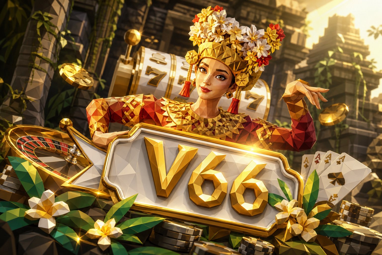 Tampilan permainan Mahjong Ways 2 di platform V66 dengan nuansa meja mahjong