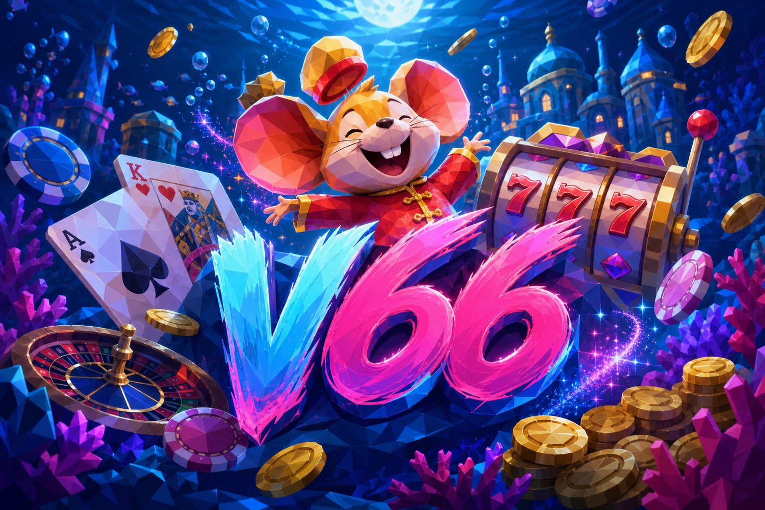 Tampilan antarmuka Sweet Bonanza di platform V66 dengan nuansa buah dan permen warna-warni