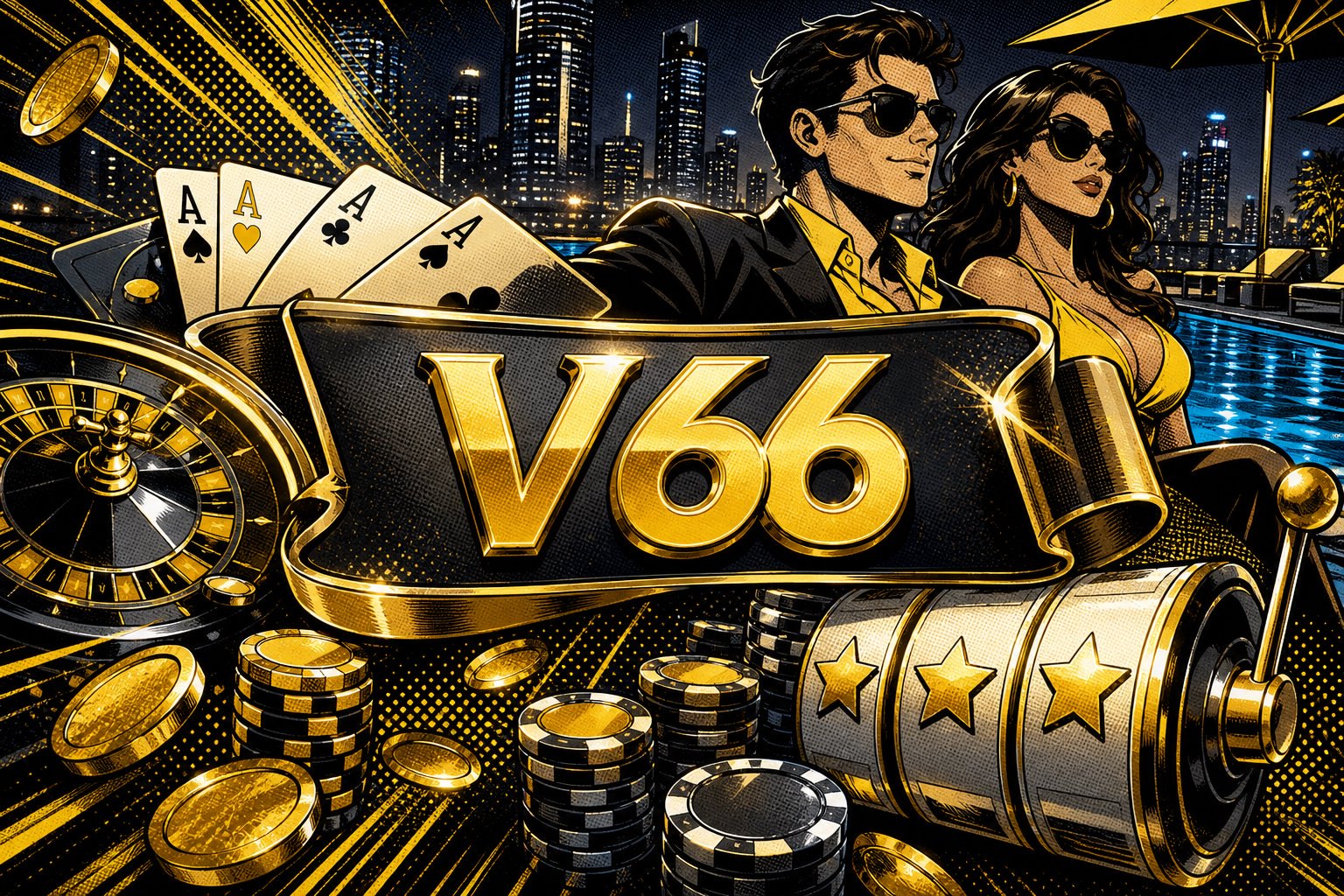 Menu promo V66 menampilkan kartu hadiah pendaftaran dan bonus deposit pertama